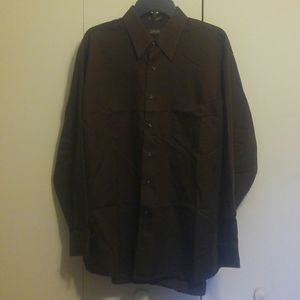Dark Brown Arrow Sateen Dress Shirt